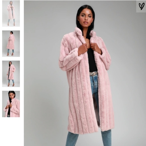 Lulus Jackets & Blazers - Pink fur coat from Lulu's.